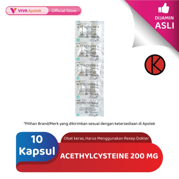 Jual Acetylcysteine 200 Mg / Pengencer Dahak / Batuk Berdahak (10 ...