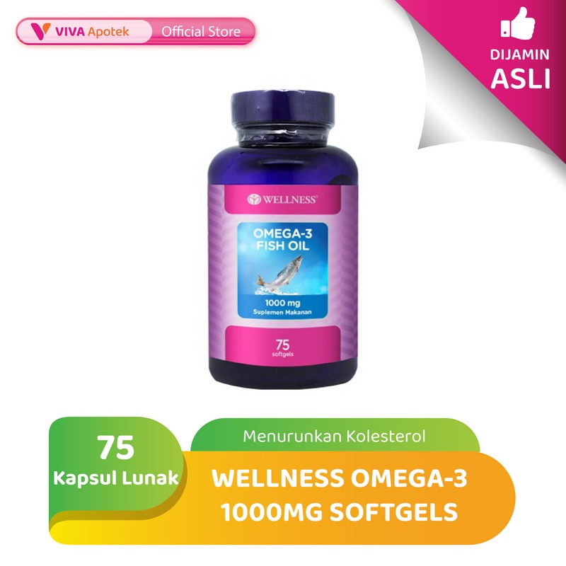 Jual Wellness Omega3 1000 mg Softgels Menurunkan Kolesterol (75 Kapsul Lunak) Shopee Indonesia