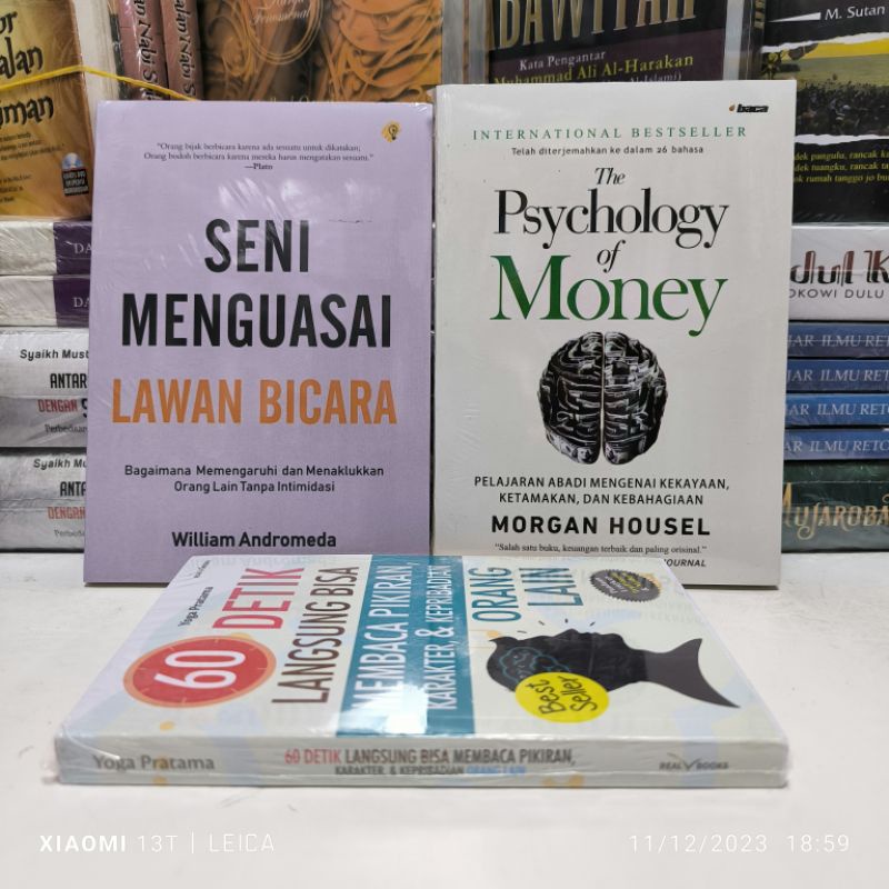 Jual Paket 3 Buku Seni Menguasai Lawan Bicara The Psychology Of Money