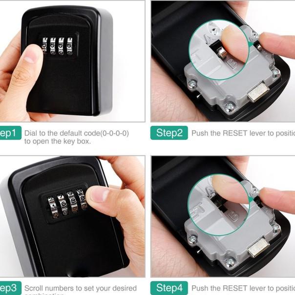 Jual Mool Kotak Brankas Gembok Safety Lock Box 4 Digit Password G10 ...
