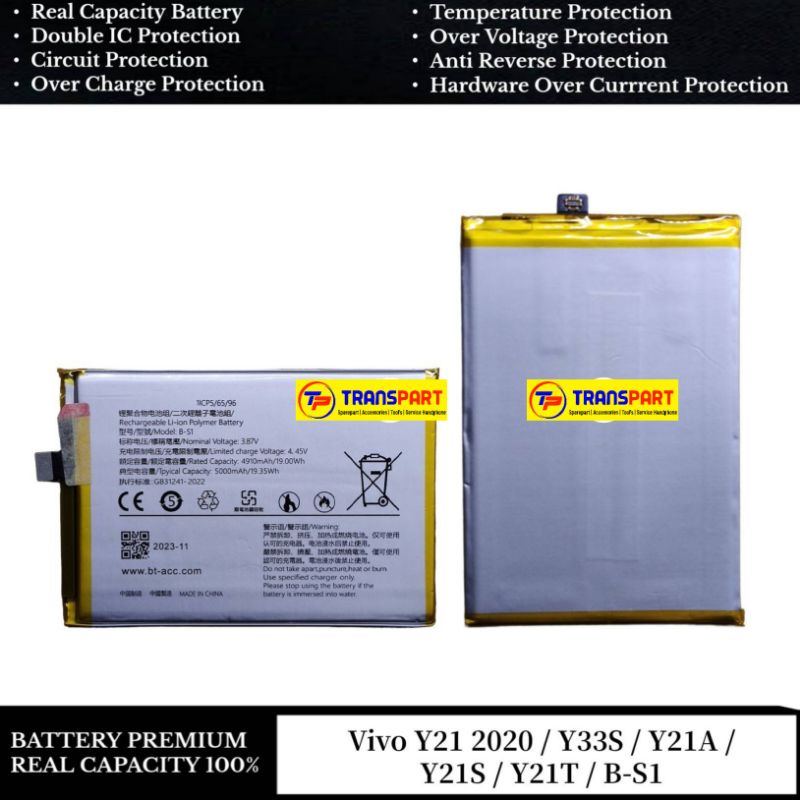 Jual Baterai PREMIUM BATTERY BT-ACC Vivo Y21 2020 / Y33S / Y21A / Y21S ...