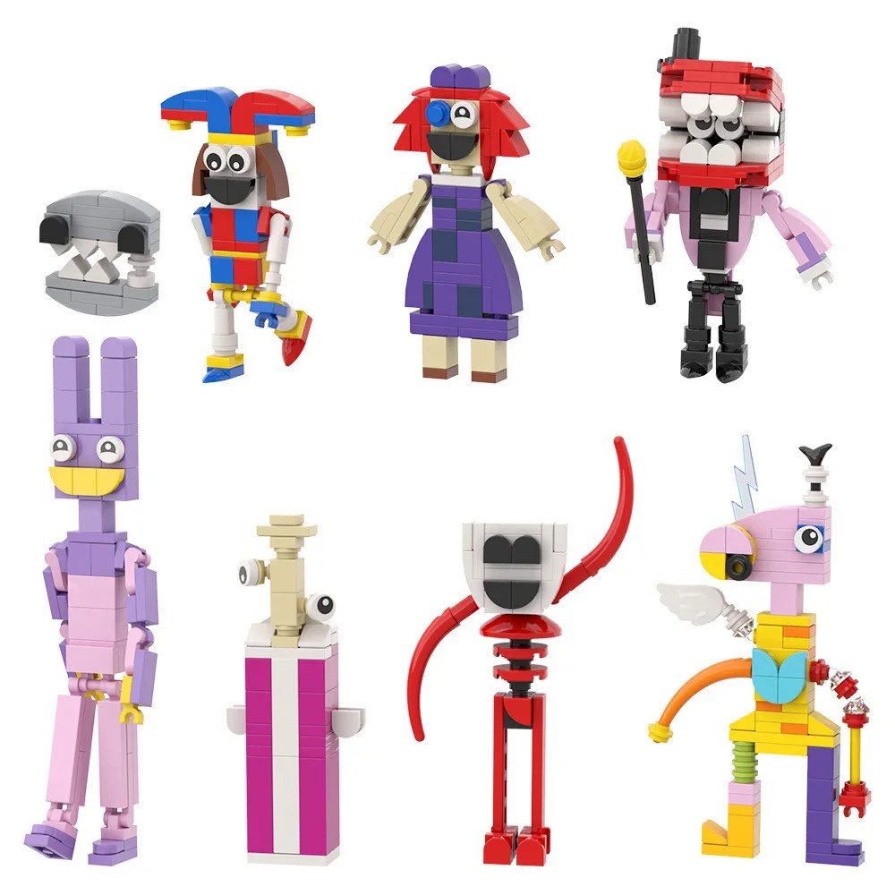 Jual The Amazing Digital Circus Jester Action Figure Building Block Kit ...