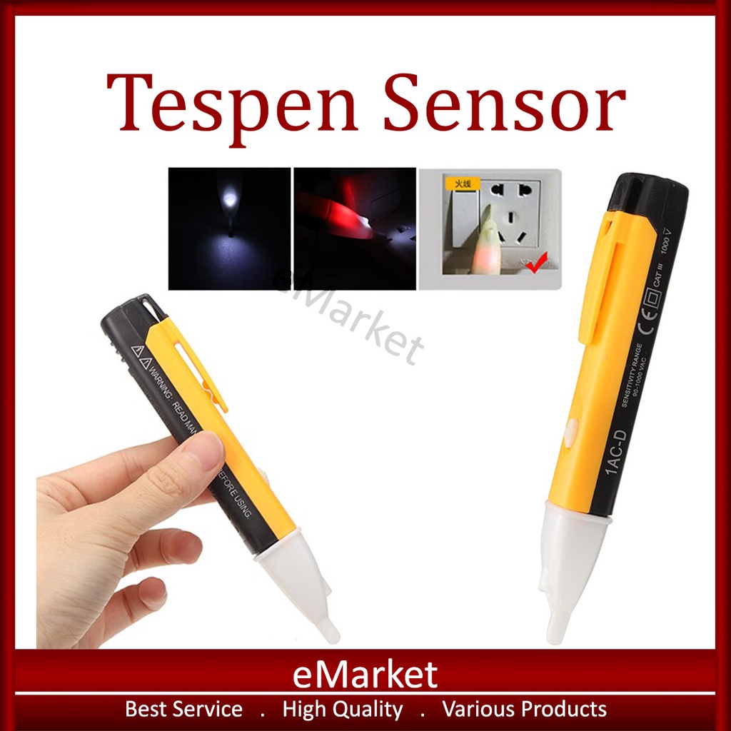 Jual Tespen Sensor / Test Pen Deteksi Tegangan Listrik / Voltase Tester ...