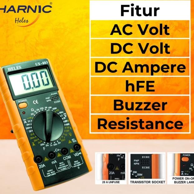 Jual Heles Multi Tester Digital- Digital Multimeter - Alat Merger - UX ...