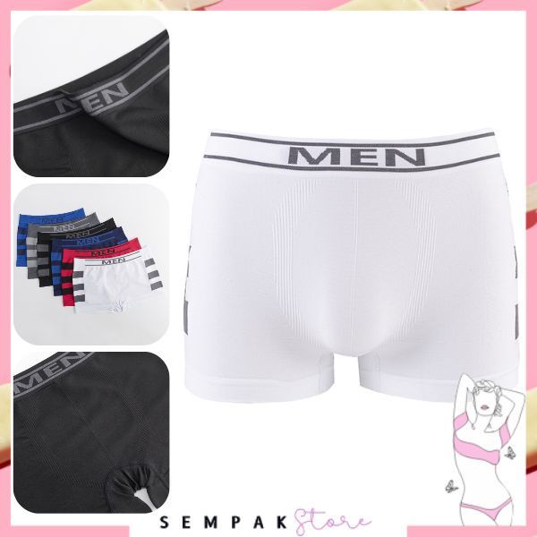 Jual SS Celana Boxer Pria 6954 Boxer Pria Model MAN Salur 3 Garis Kolor