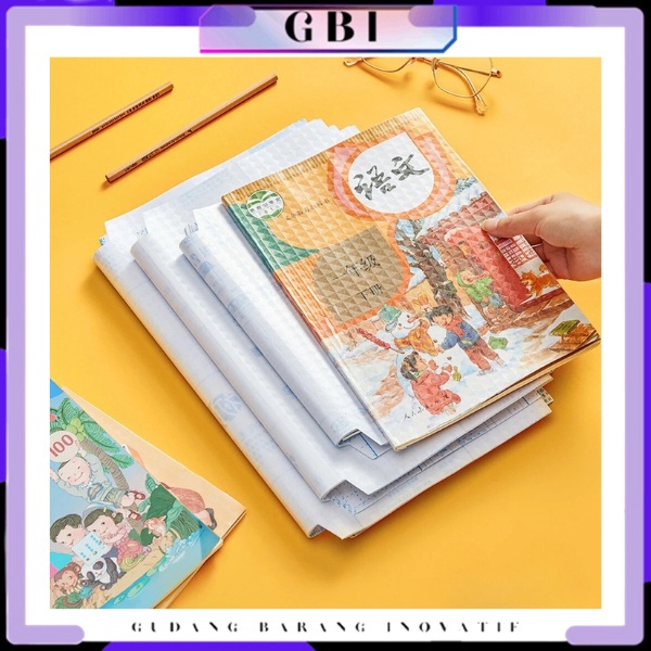 Jual GBI - Cover Buku Dengan Perekat Model Buram Tahan Air 10Pcs Stiker