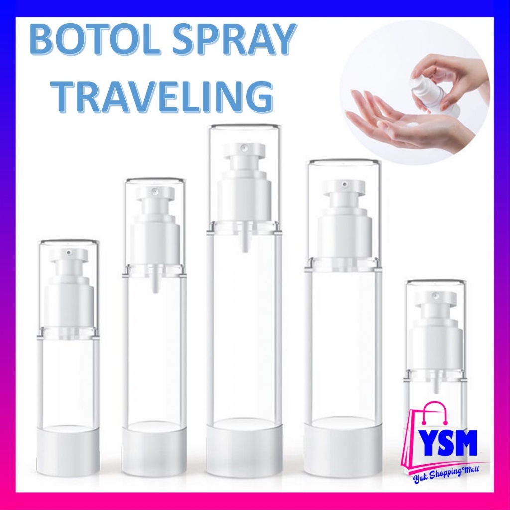 Jual YSM Botol Refill Vacuum 50Ml Bottle Pump Lotion Airless 80Ml Botol