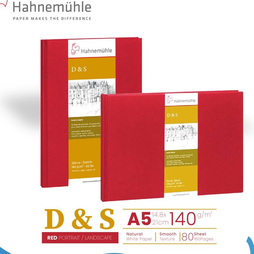 Jual Buku Sketsa Hahnemuhle D&S A5 Hard Cover Stitch Bound Sketchbook