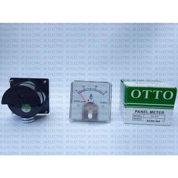 Jual OTTO Panel Meter / Amper Ampere Volt Meter SA-60 AC/DC 30A 50A ...