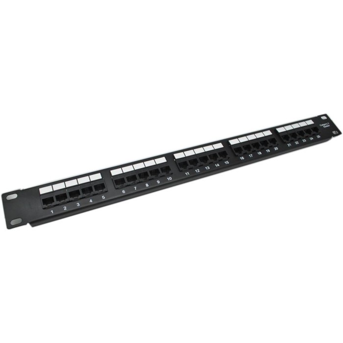 Jual Cat3 RJ11 Telepon Patch Panel 25 Port for 1U 19 Inch Server Rack ...