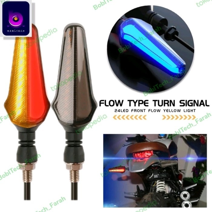 Jual Bobltech Lampu Sein Motor Led Running Flowing Dua Warna Fitur Drl Rem Shopee Indonesia