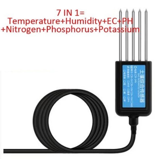 Jual Baru Rs485 Soil Npk Ph Ec Temp Humidity Sensor Tester 7 In 1 Soil ...