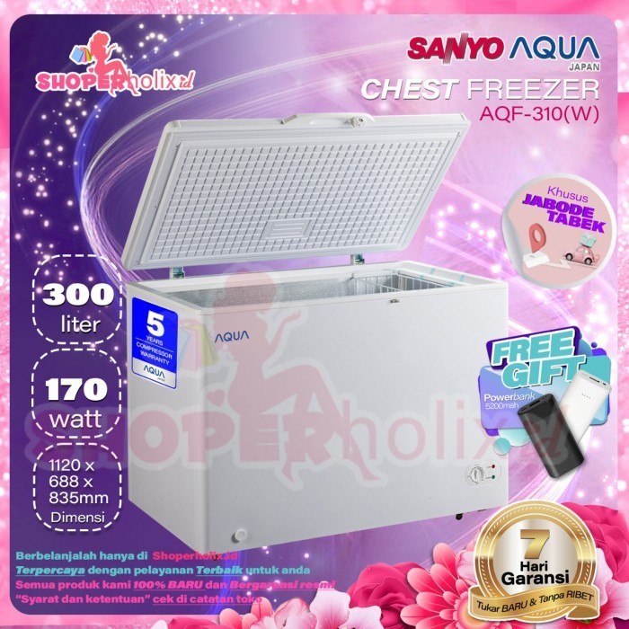 Jual [Baru] Freezer Box Daging Aqua Aqf-310W 300 Liter Chest Frezzer ...