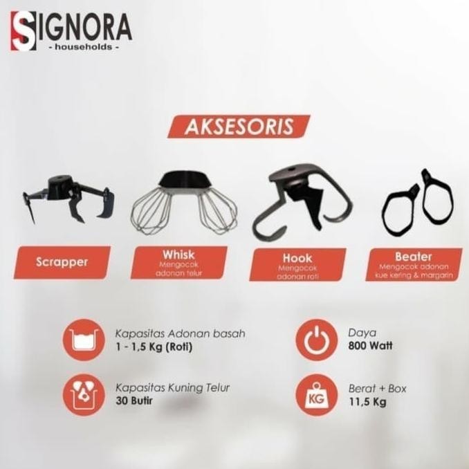 Jual Signora Mixer De Royal 5 Liter 800 Watt (Dealer Resmi Jakarta