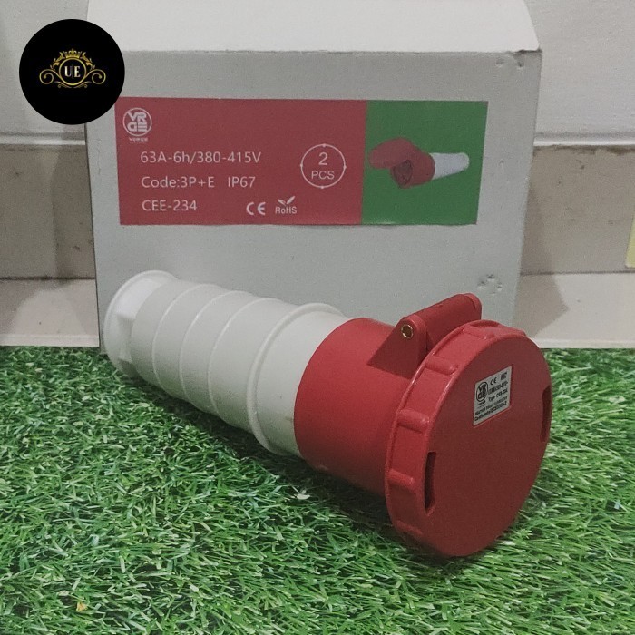 Jual Termurah Industrial Mobile Socket 4Pole 63A Cee 234 4Pin Stop ...