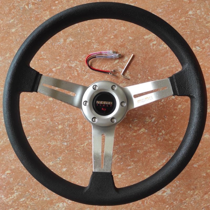 Jual stir setir racing kemudi mobil ukuran 14 inci semi celong cekung ...