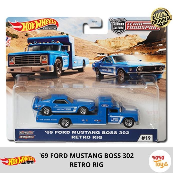 Jual For Sale Hot Wheels 69 Ford Mustang Boss 302 Retro Rig Team ...