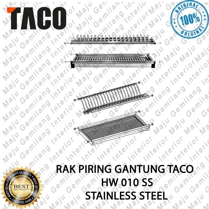 Jual Rak Piring Taco Hw 010ss Rak Gantung Cabinet 2 Susun Stainless Varian Shopee Indonesia 0502