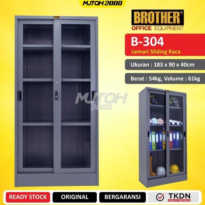 Jual Tkdn Brother B-304 Lemari Arsip Besi Pintu Sliding Kaca Limited ...