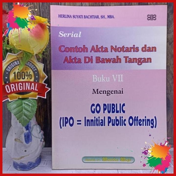 Jual SERIAL CONTOH AKTA NOTARIS DAN AKTA DI BAWAH TANGAN BUKU VII (GLV ...