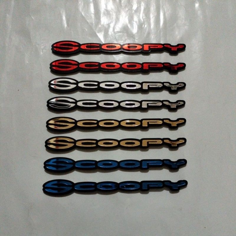 Jual Emblem Scoopy Akrilik D Ukuran X Kiri Kanan Shopee