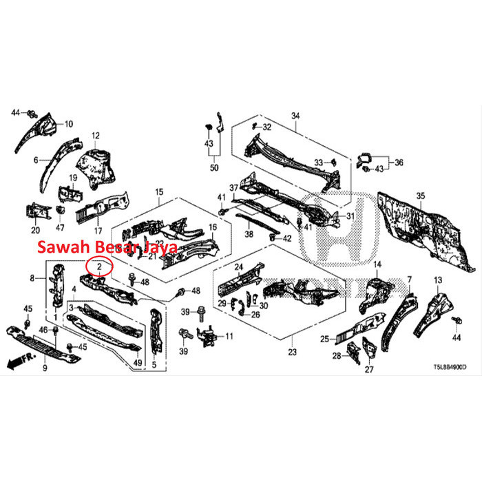 Jual Ready Upper Bulkhead Bullhead Besi Tiang Radiator Atas Depan Jazz ...