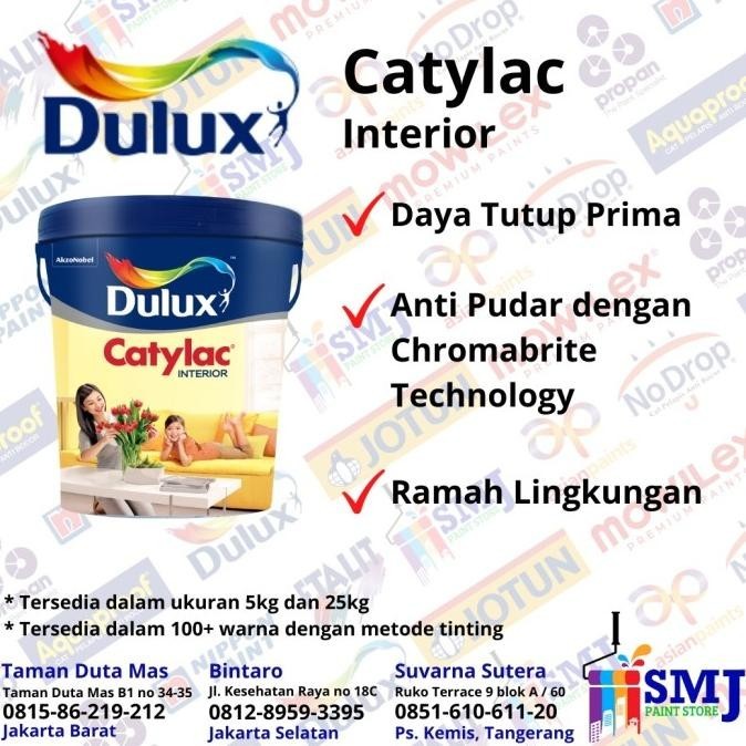 Jual Cat Tembok Interior Dulux Catylac 1501 Warna Putih 5kg Shopee Indonesia 3447