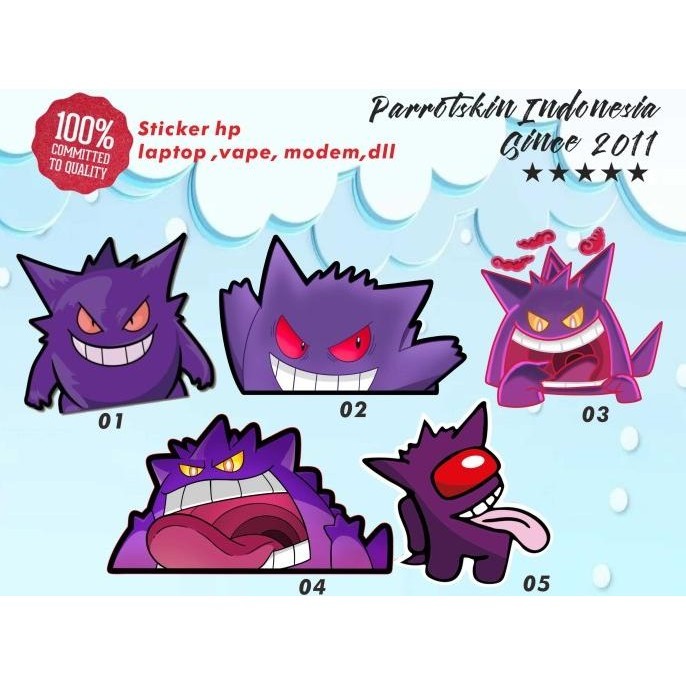 Jual Sticker Pokemon Gengar Gigantamax Untuk Gadget Hp Laptop Dll