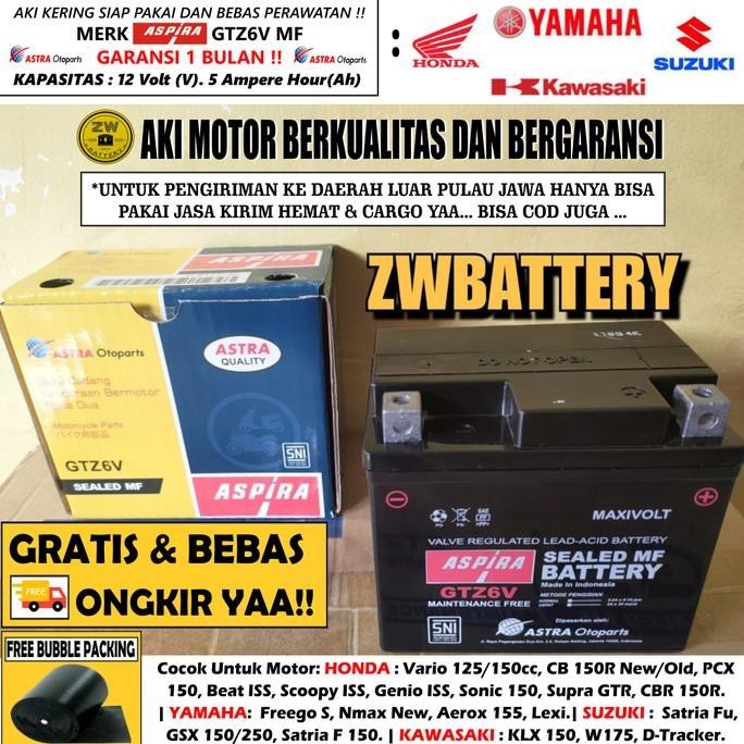 Jual Harga Promo Aki Motor Beat Iss, Scoopy Iss, Genio Iss, Vario 150