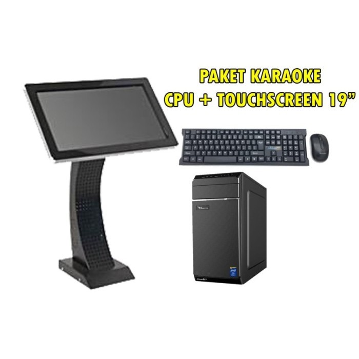 Jual Paket Cpu Pc Karaoke Monitor Touchscreen 19 Inch Shopee Indonesia