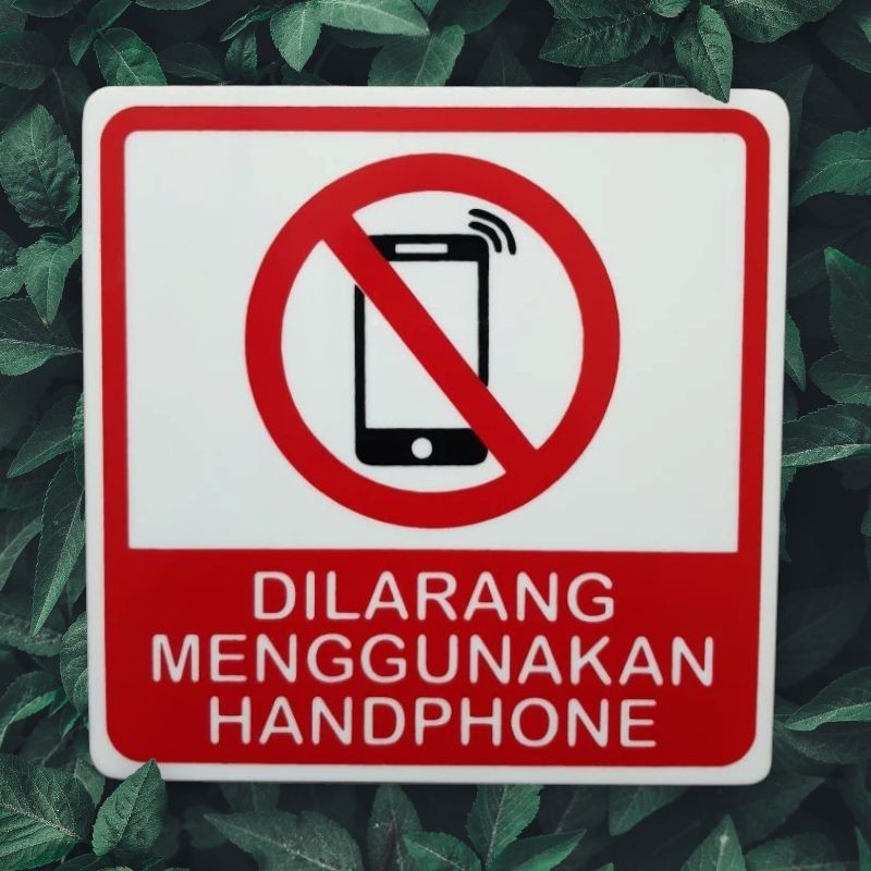Jual Akrilik sign label DILARANG MENGGUNAKAN HANDPHONE | Shopee Indonesia