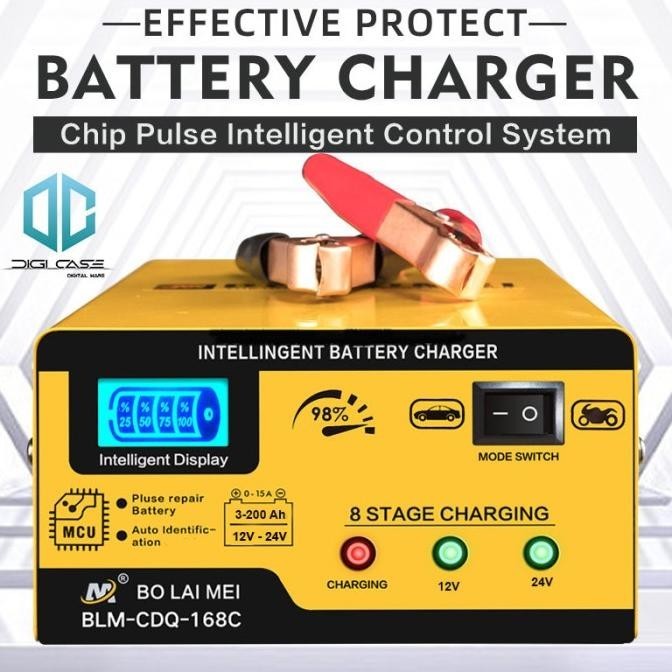 Jual Charger Cas Casan Aki Accu Mobil Motor Truck 250W 12V/24V 200AH