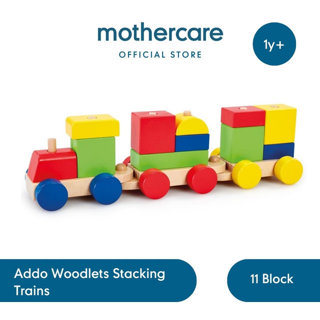 Jual Addo Woodlets Stacking Trains - Kereta Kayu Mainan | Shopee Indonesia