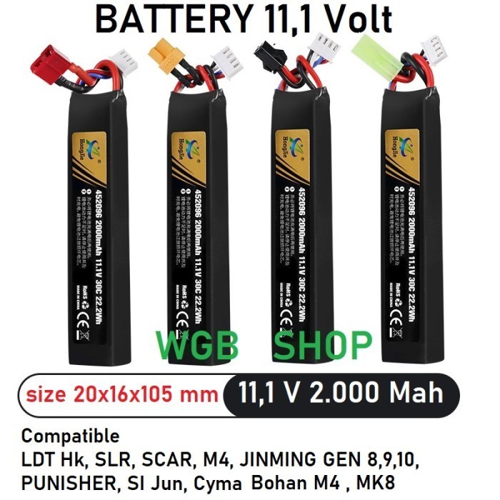 Jual Baterai Battery Wgb 11 1v Mah Water Gel Blaster Shopee Indonesia
