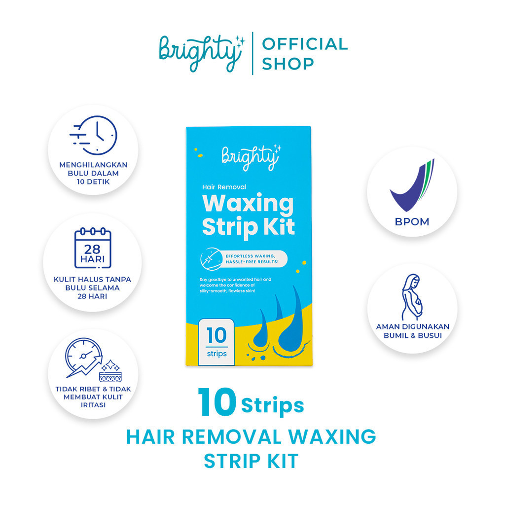 Jual Brighty Hair Removal Waxing Strip Kit Menghilangkan Bulu Kaki