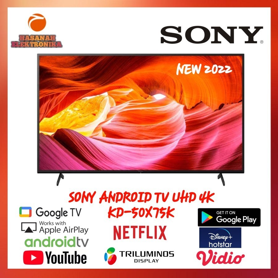 Jual SONY 50X75K 50 INCH ANDROID UHD 4K SMART TV NEW 2022 | Shopee ...