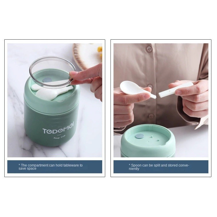 Jual A6T TEDEMEI SOUP CUP 510ML LUNCH BOX TEMPAT SUP SAYUR DAN MAKANAN BERKUAH KOTAK BEKAL S1U