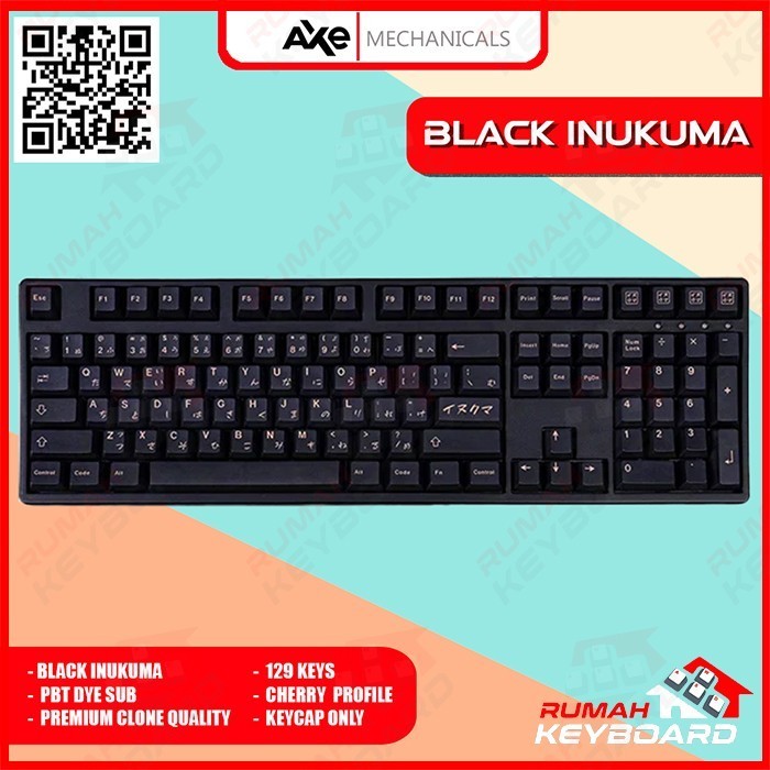 Jual Keycap - Keycaps - Cherry - Black Inukuma - Pbt - Dye Sub | Shopee ...