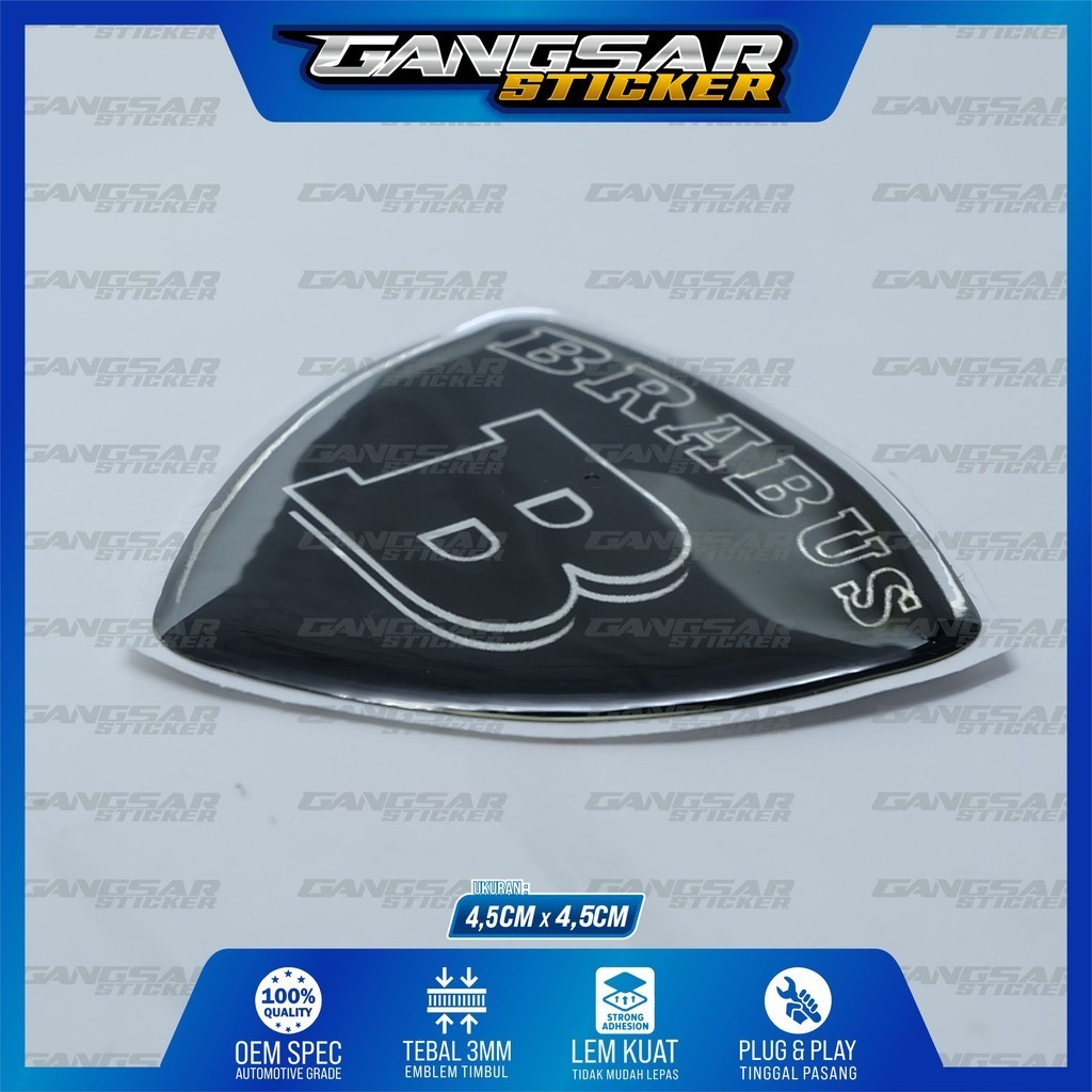 Jual emblem brabus / emblem timbul brabus / stiker 3d brabus / stiker ...