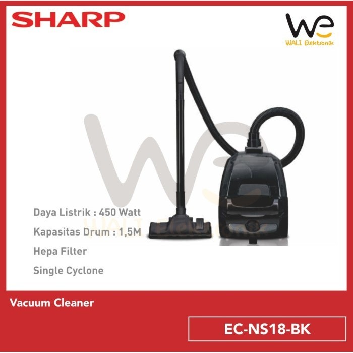 Jual Sharp Vacuum Cleaner Bagless 450 watt EC NS18 / ECNS18 / Vakum