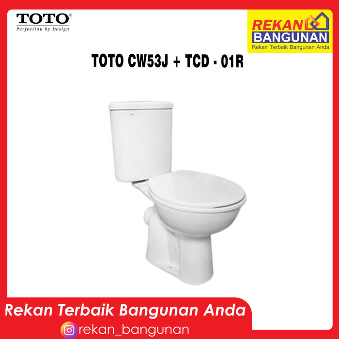 Jual CLOSET DUDUK TOTO CW53JW/SW53JP/53-2 + TCD-01R | Shopee Indonesia