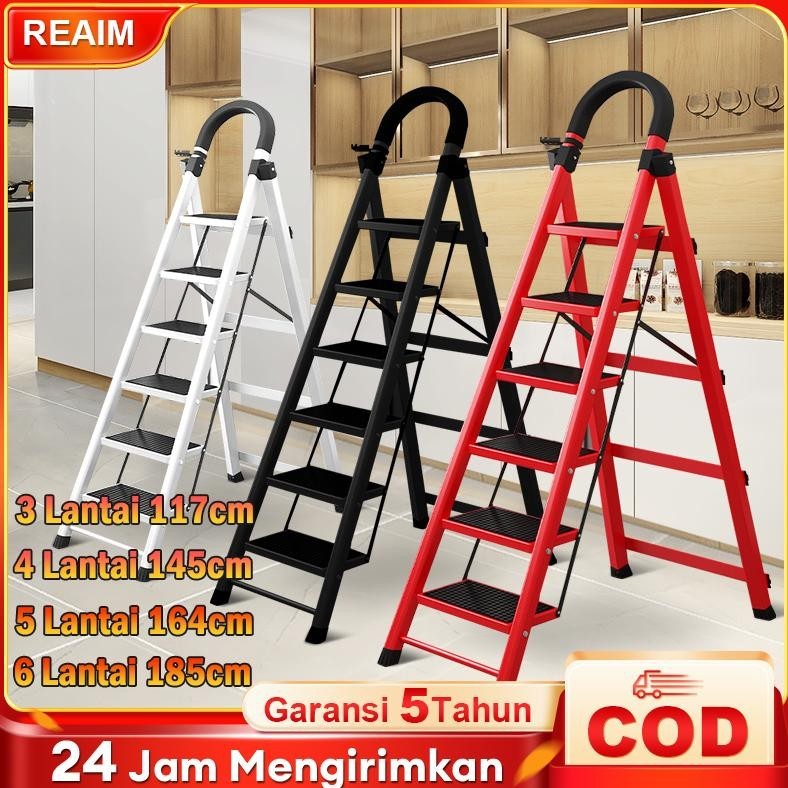 Jual PROMO Tangga Rumah Lipat Tangga Besi Lipat 3/4/5/6 Step Household