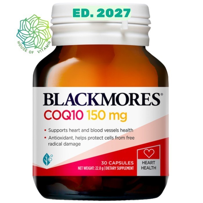 Jual Blackmores Coq10 150Mg 125 Capsules Coenzyme Co Q10 150 Mg 30 ...