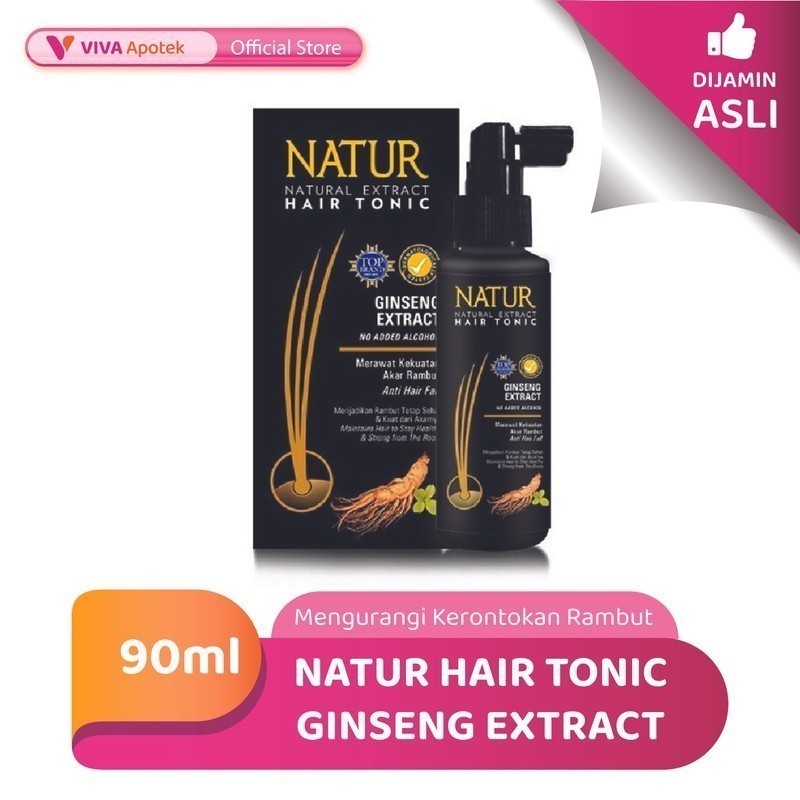 Jual Natur Hair Tonic Ginseng Extract Mengurangi Kerontokan Rambut (90 ...