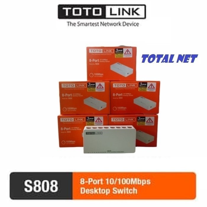 Jual Totolink, 8 Port 10/100Mbps 802.11 Desk Top Switch,S808 | Shopee ...