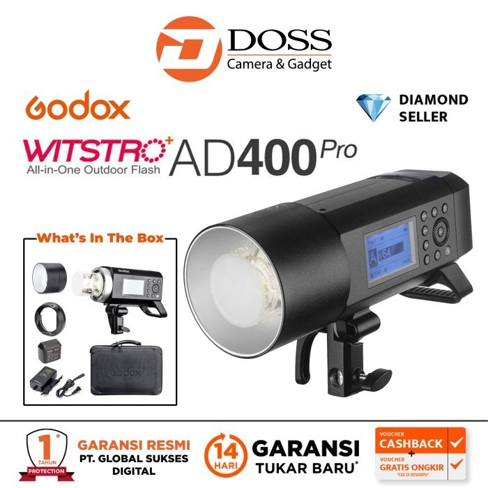 Jual Godox Ad400Pro Witstro All-In-1 Outdoor Flash | Shopee Indonesia