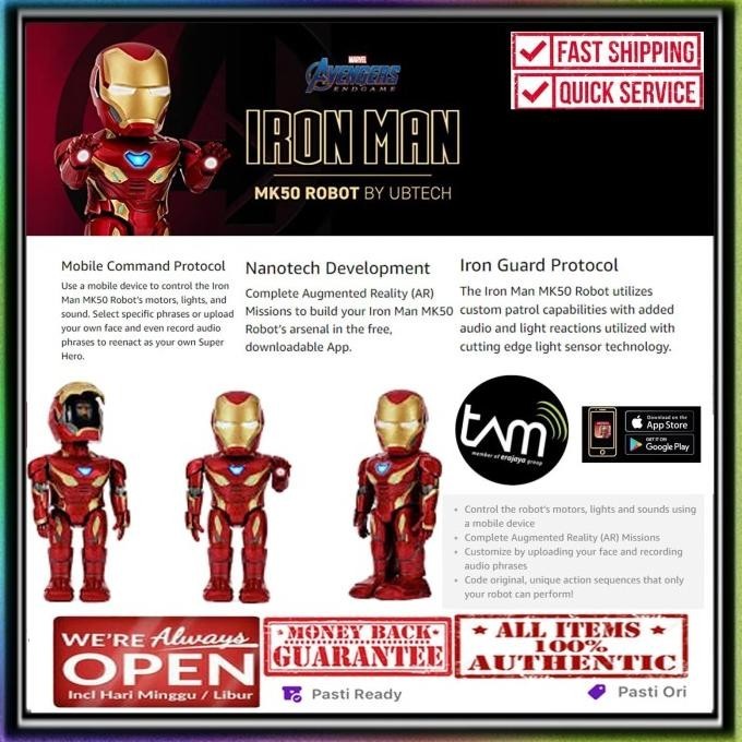 Jual Ubtech Marvel Avengers: Endgame Iron Man Mk50 Robot (Ios And ...