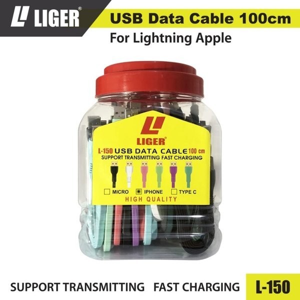 Jual KABEL DATA LIGER L-150 V8 / MICRO / TYPE C / LIGHTNING / ESIA ...