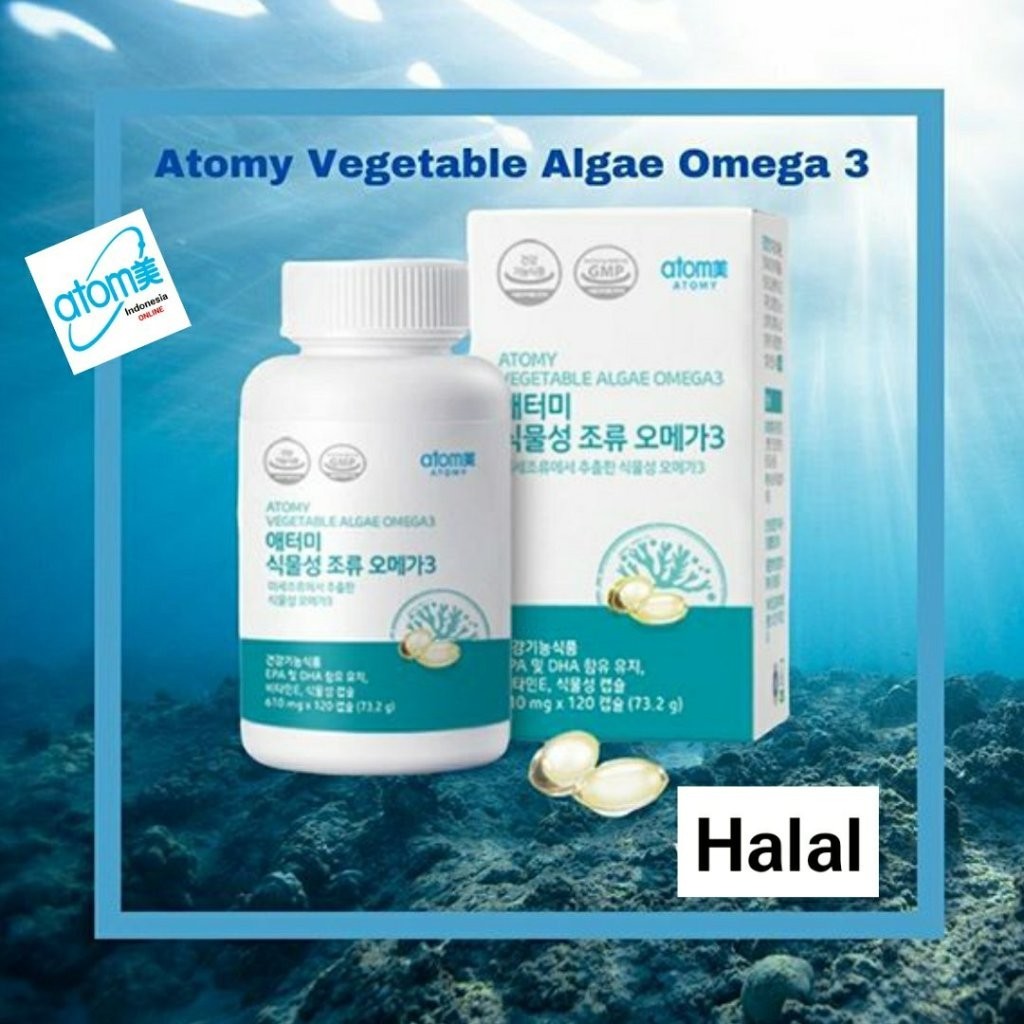Jual Atomy Vegetable Algae Omega 3 HALAL Lancar Darah Cegah Mata Kering