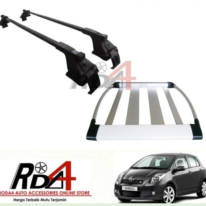 Jual Paket Rak Mobil Roof Rack Platinum & Cross Bar Jepit Body Yaris ...